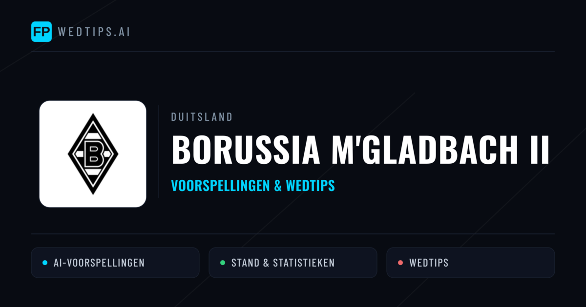 Borussia M'gladbach II voorspellingen & statistieken