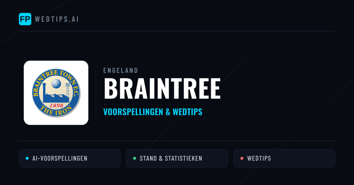 Braintree voorspellingen & statistieken