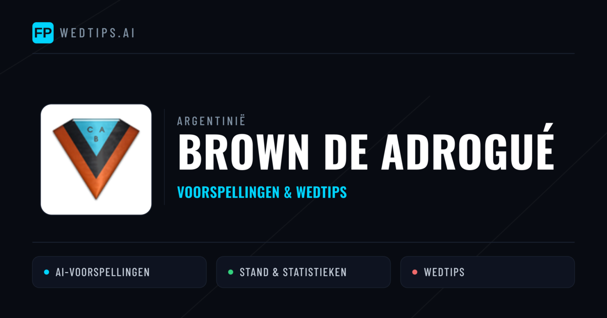 Brown de Adrogué voorspellingen & statistieken