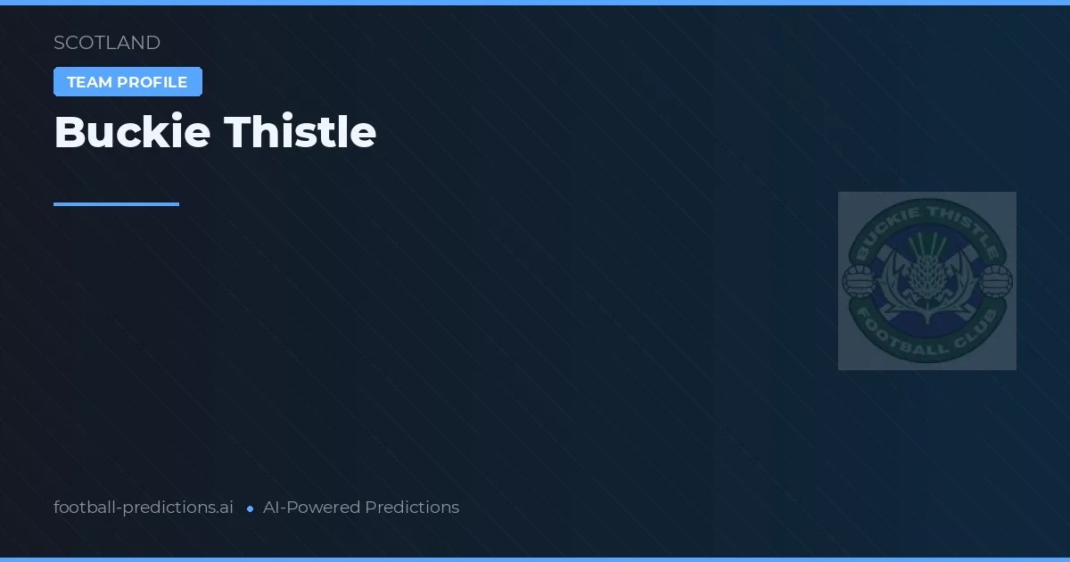 Buckie Thistle voorspellingen & statistieken