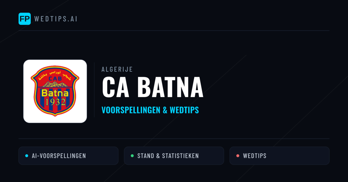 CA Batna voorspellingen & statistieken