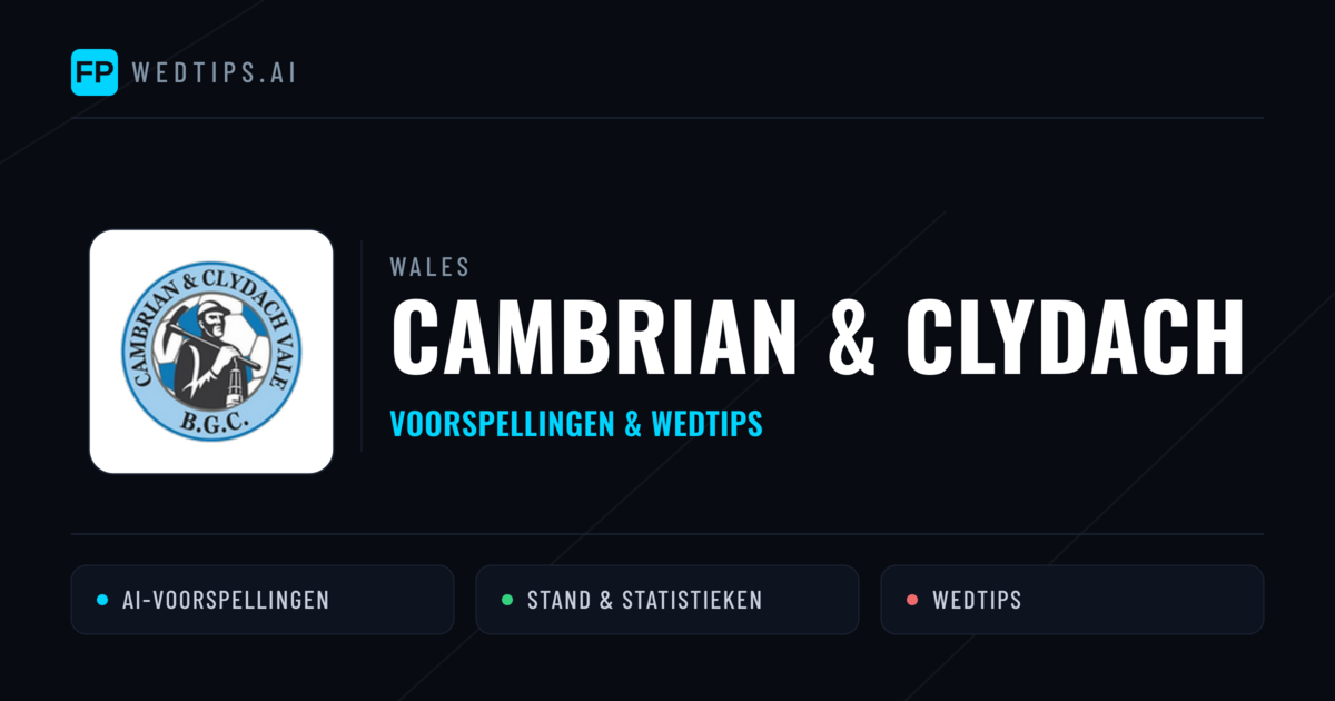 Cambrian & Clydach voorspellingen & statistieken