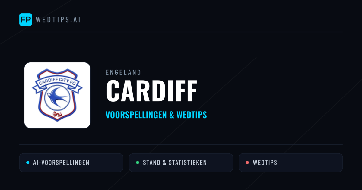 Cardiff voorspellingen & statistieken