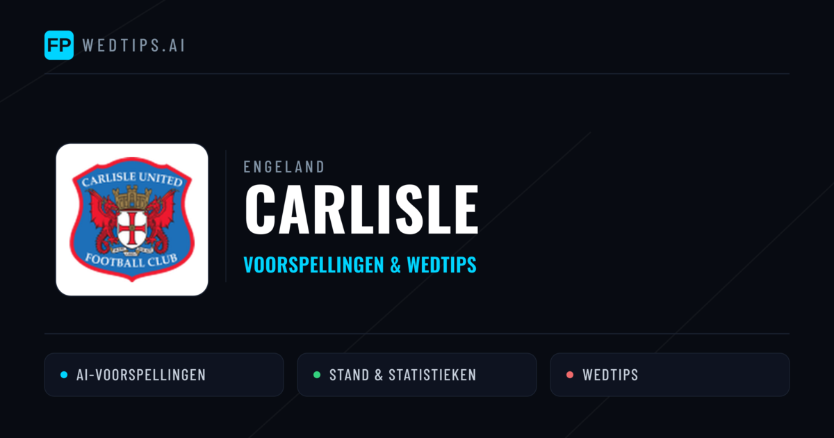 Carlisle voorspellingen & statistieken