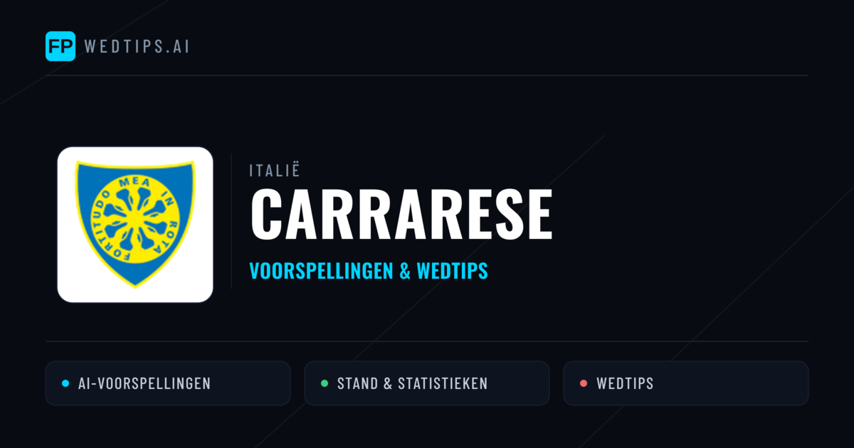 Carrarese voorspellingen & statistieken