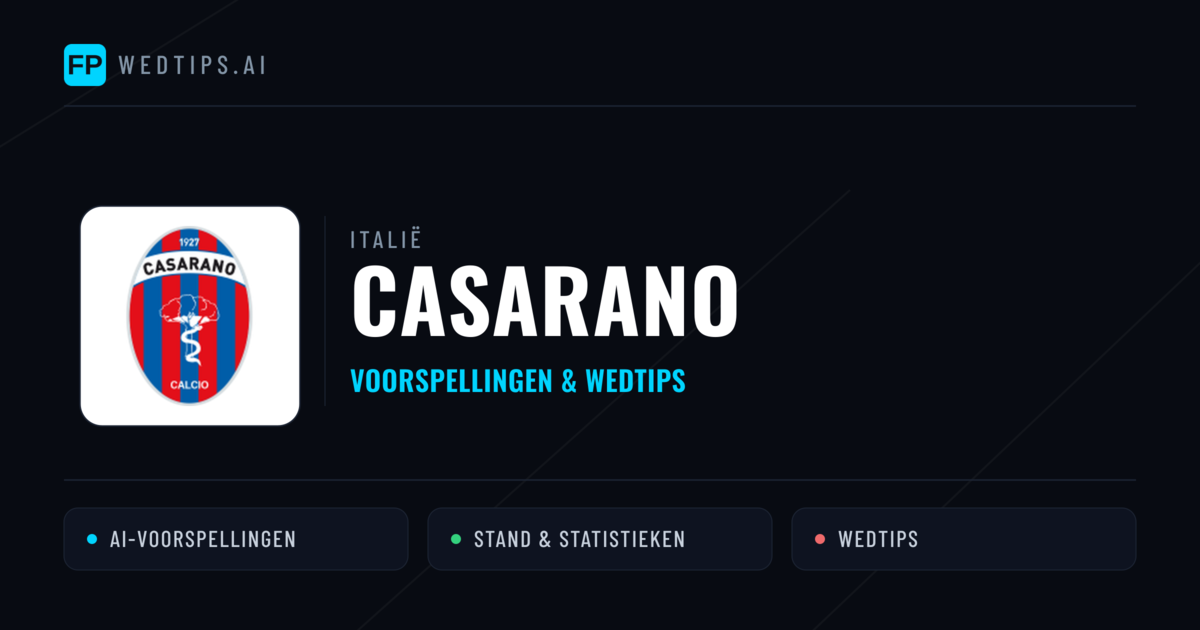 Casarano voorspellingen & statistieken