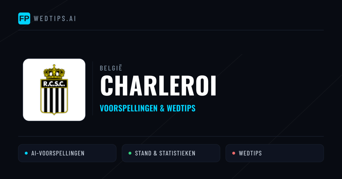 Charleroi voorspellingen & statistieken