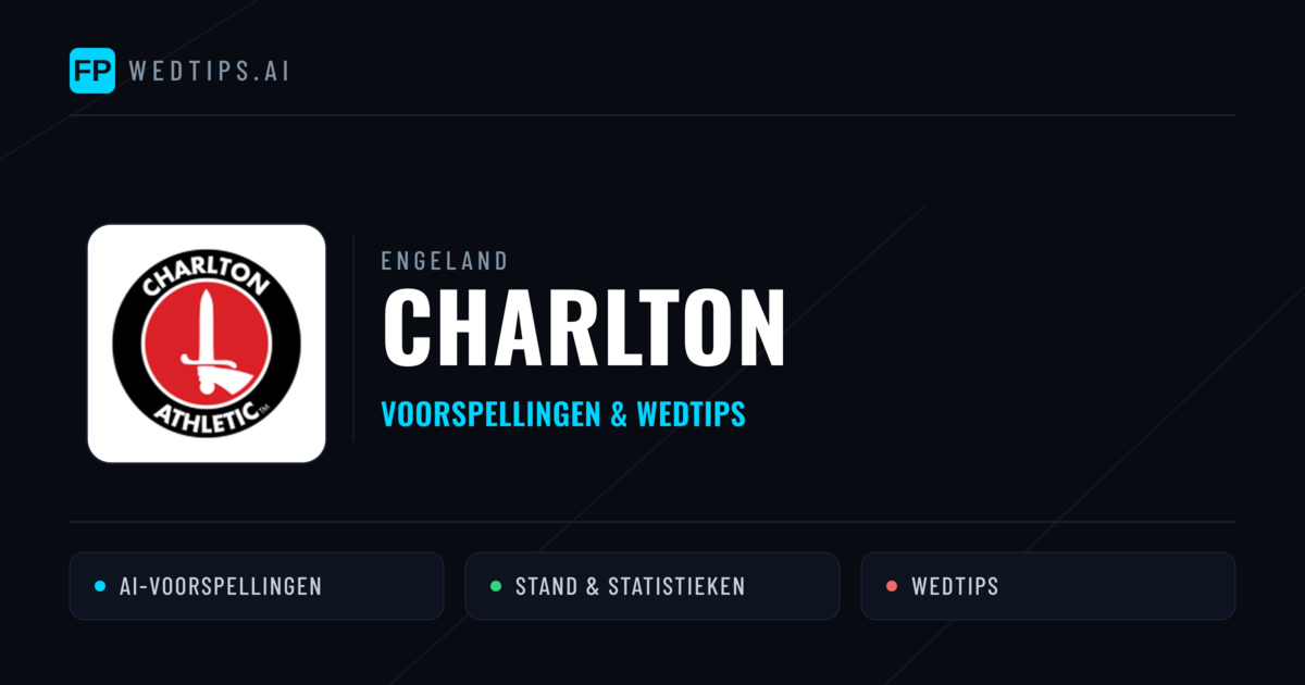 Charlton voorspellingen & statistieken