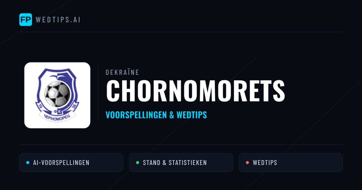 Chornomorets voorspellingen & statistieken