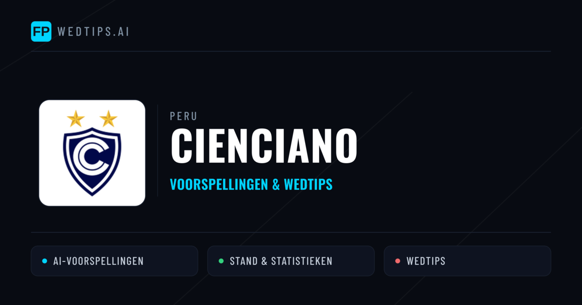 Cienciano voorspellingen & statistieken