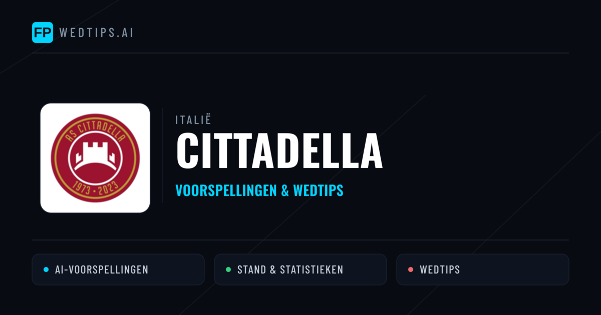 Cittadella voorspellingen & statistieken