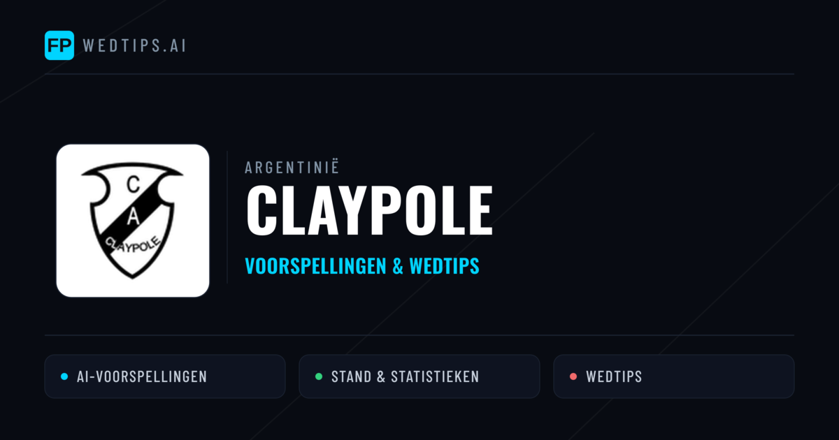 Claypole voorspellingen & statistieken