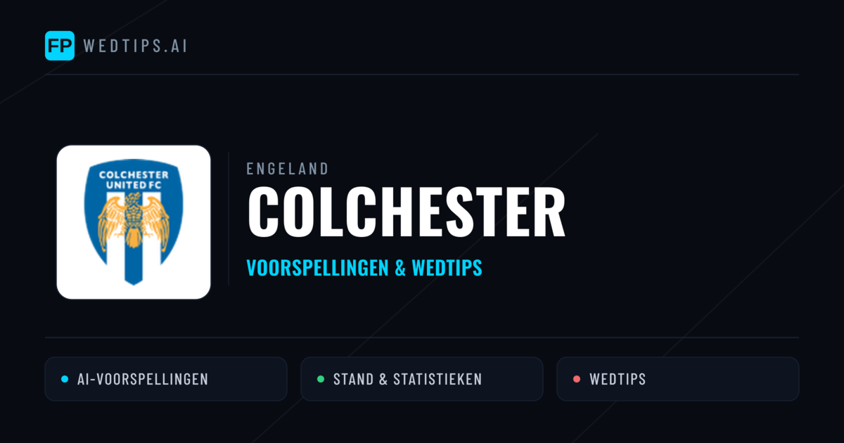 Colchester voorspellingen & statistieken