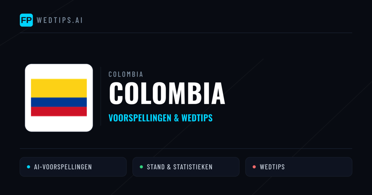 Colombia voorspellingen & statistieken