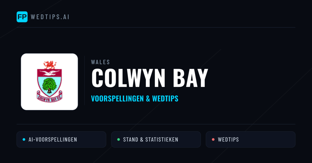 Colwyn Bay voorspellingen & statistieken