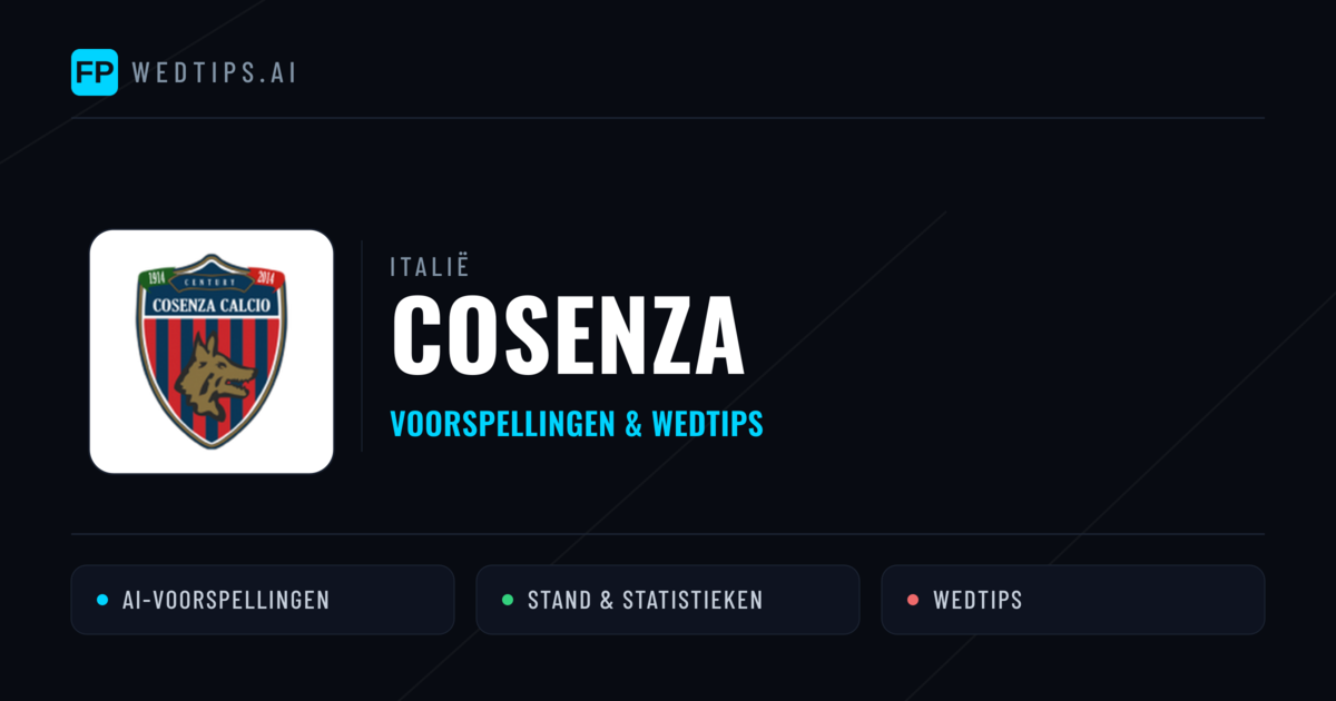 Cosenza voorspellingen & statistieken