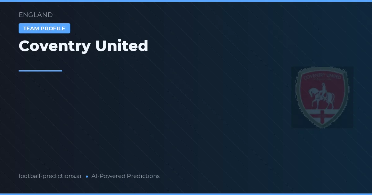 Coventry United voorspellingen & statistieken