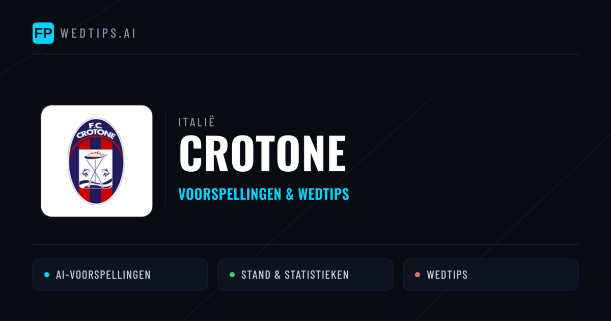 Crotone voorspellingen & statistieken