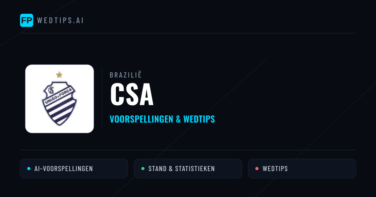 CSA voorspellingen & statistieken