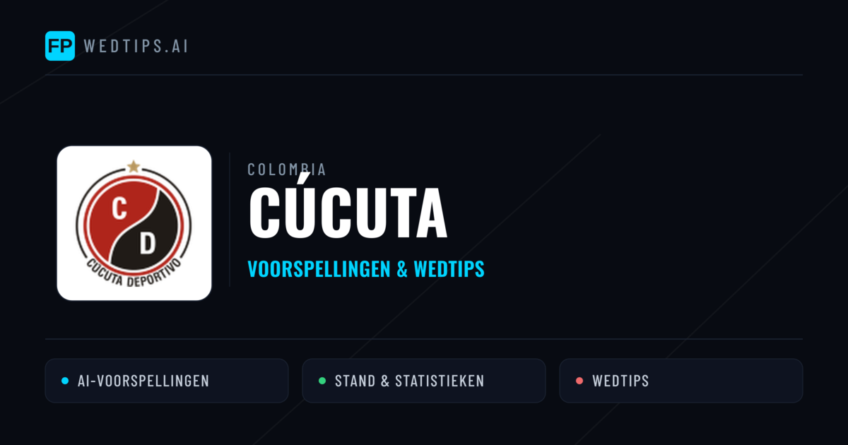 Cúcuta voorspellingen & statistieken