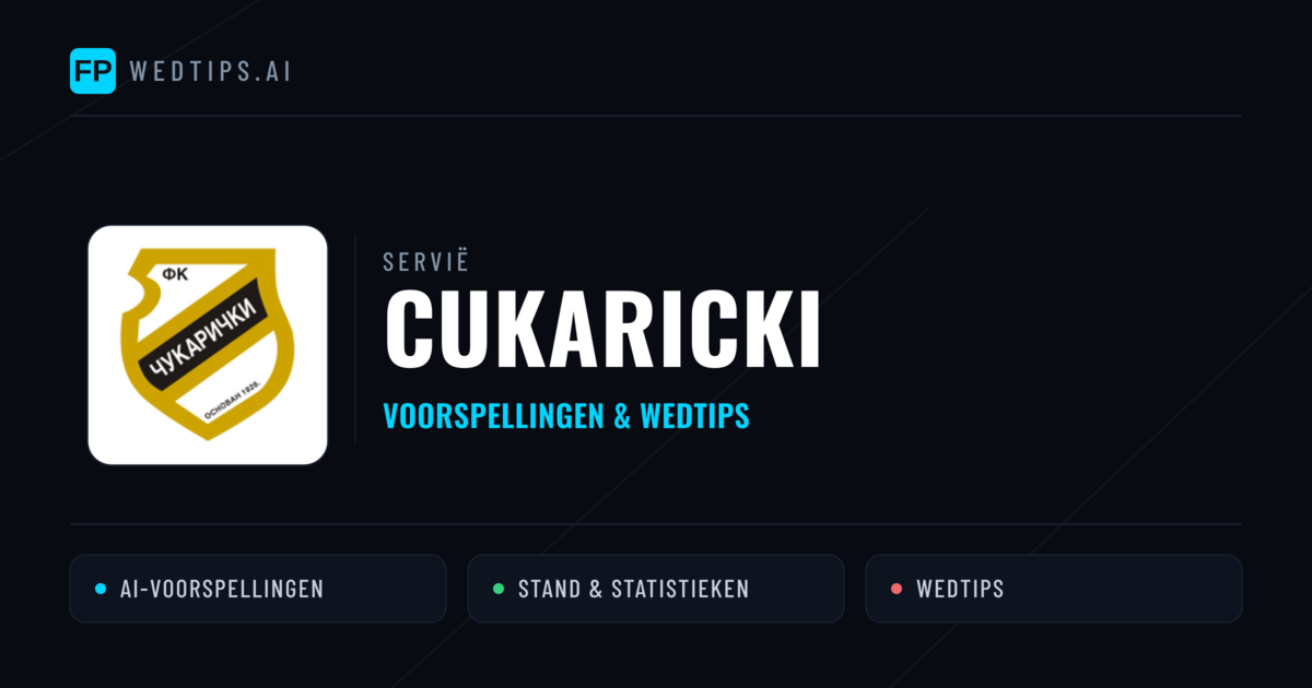 Cukaricki voorspellingen & statistieken