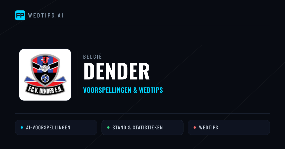 Dender voorspellingen & statistieken