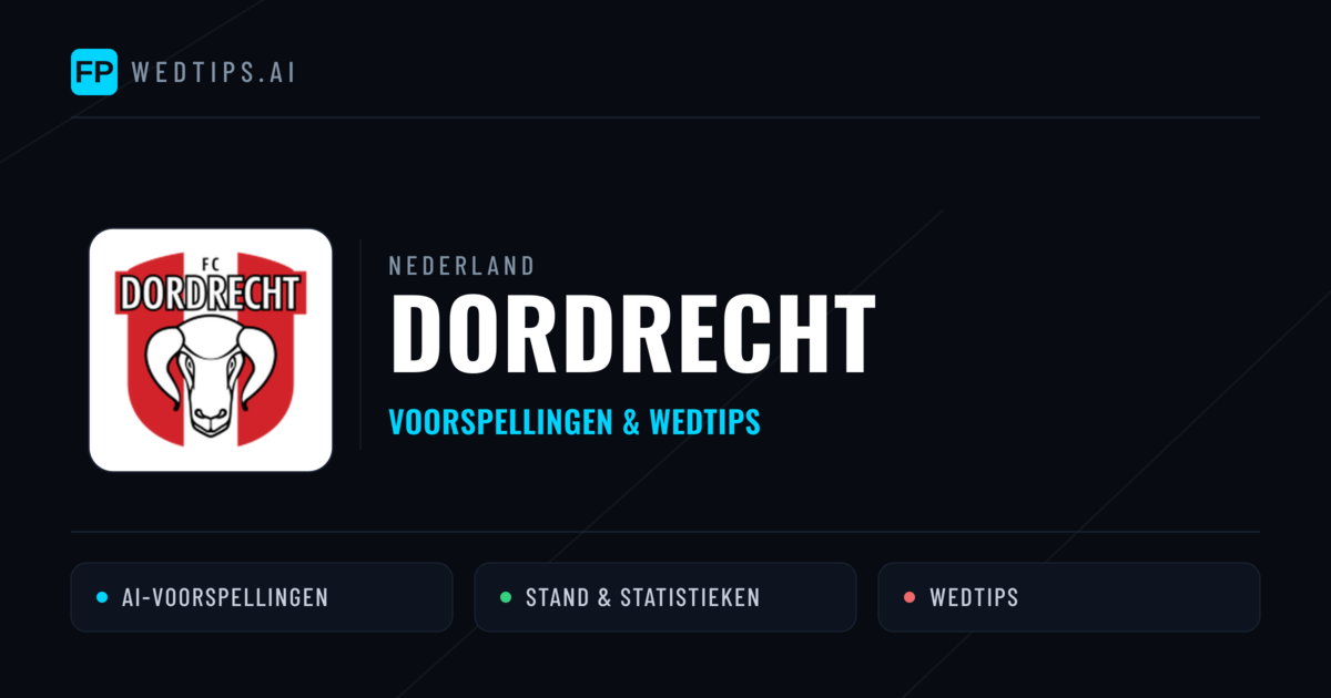 Dordrecht voorspellingen & statistieken