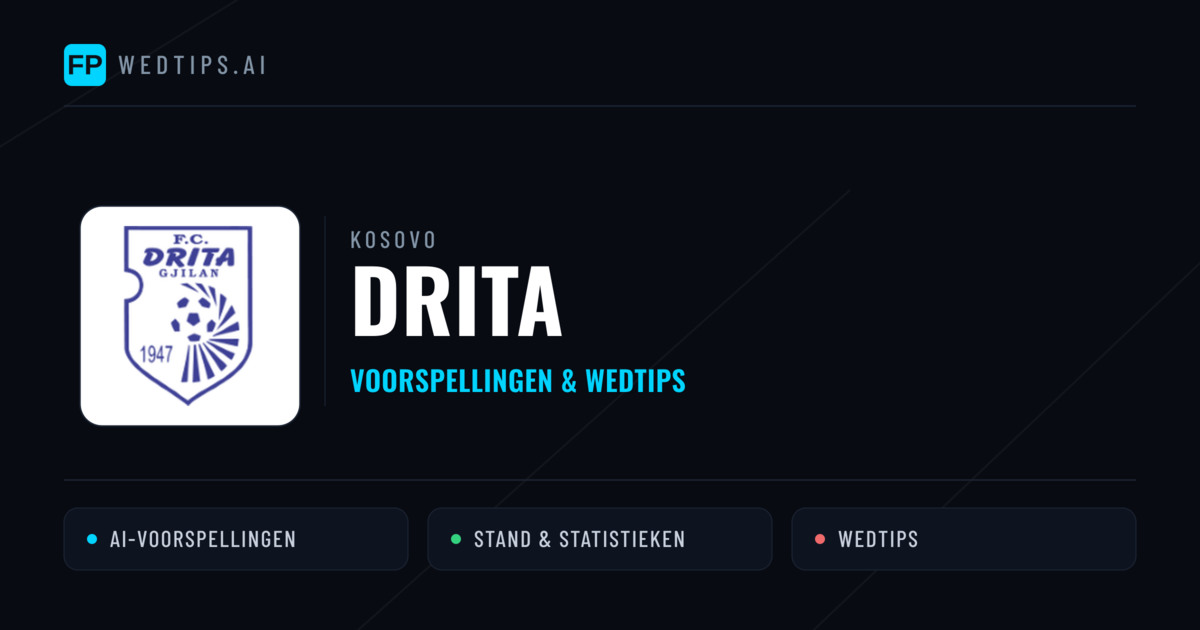 Drita voorspellingen & statistieken