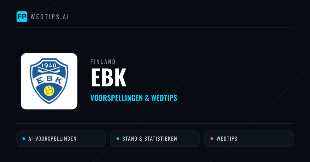 EBK voorspellingen & statistieken
