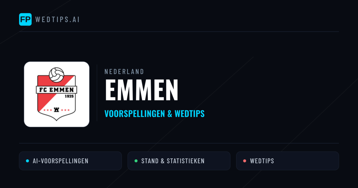 Emmen voorspellingen & statistieken