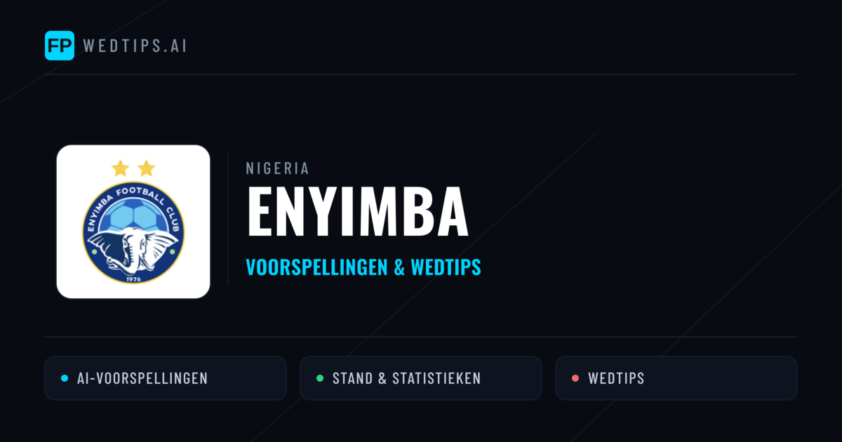 Enyimba voorspellingen & statistieken