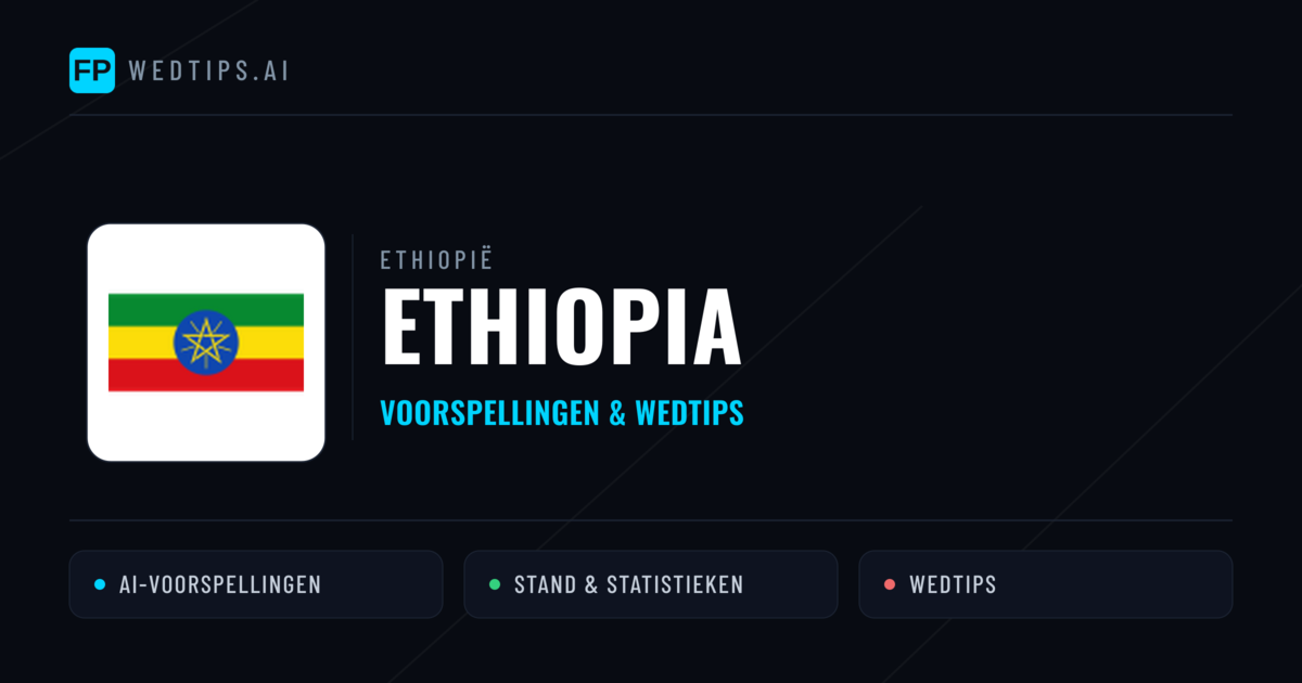Ethiopia voorspellingen & statistieken