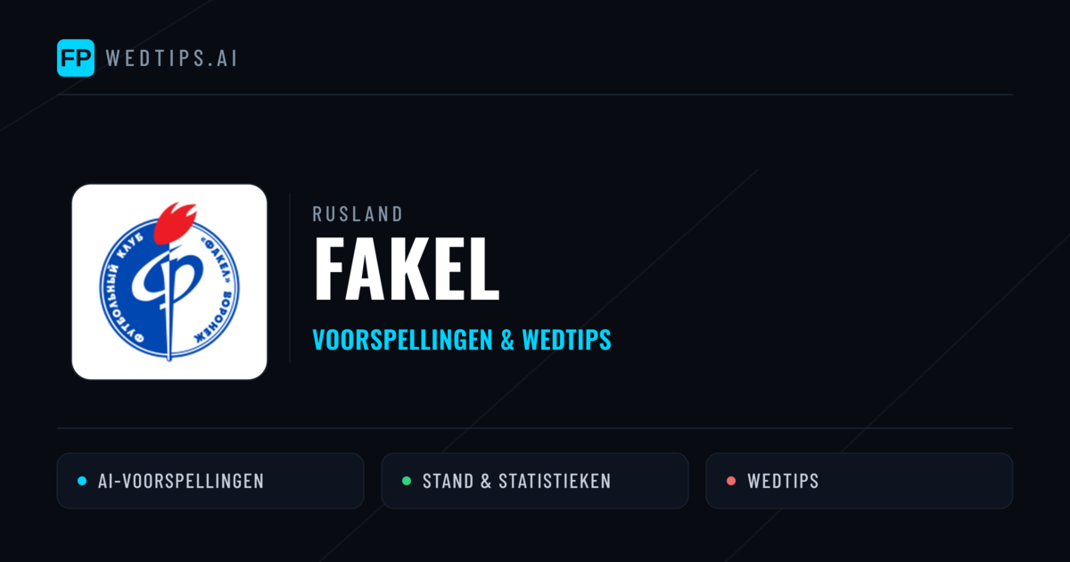 Fakel voorspellingen & statistieken