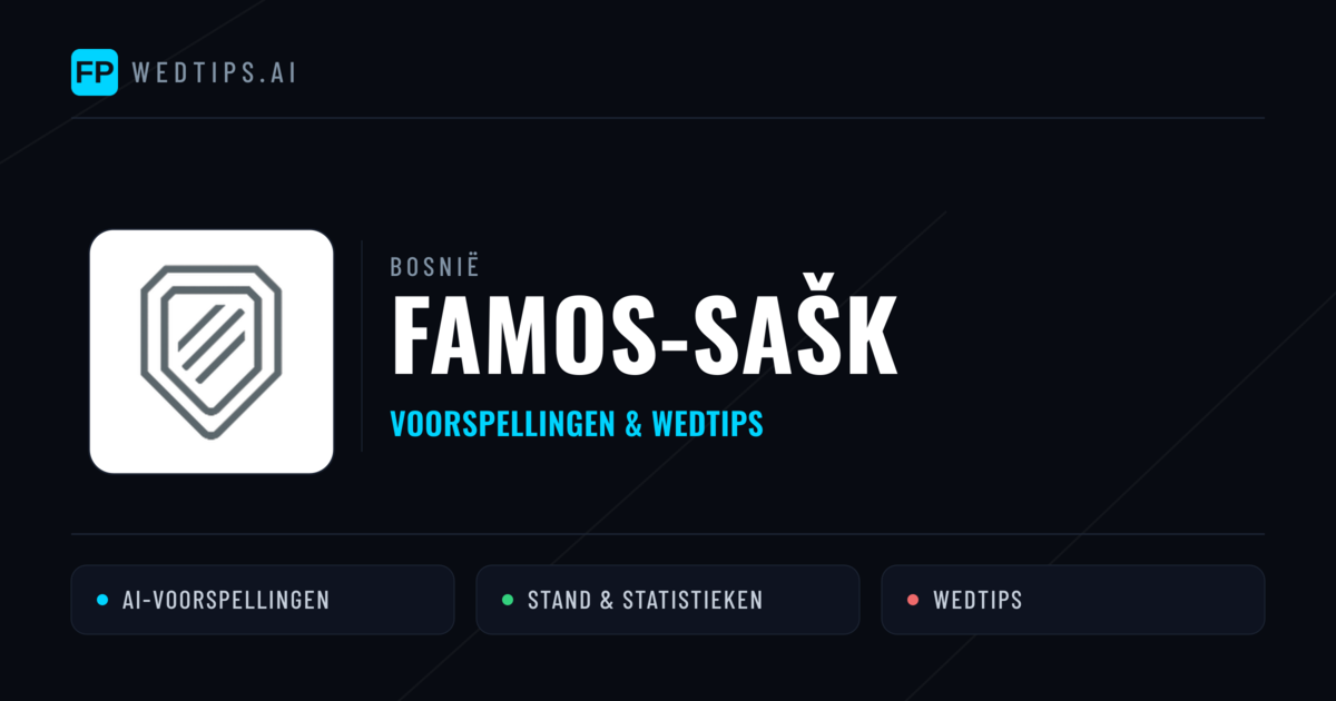 Famos-SAŠK voorspellingen & statistieken