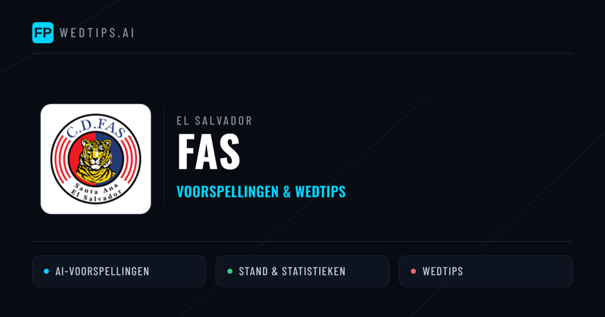 FAS voorspellingen & statistieken