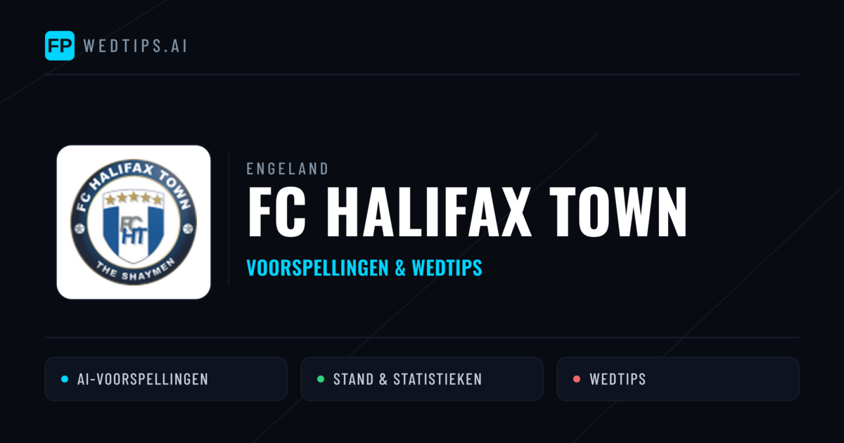 FC Halifax Town voorspellingen & statistieken