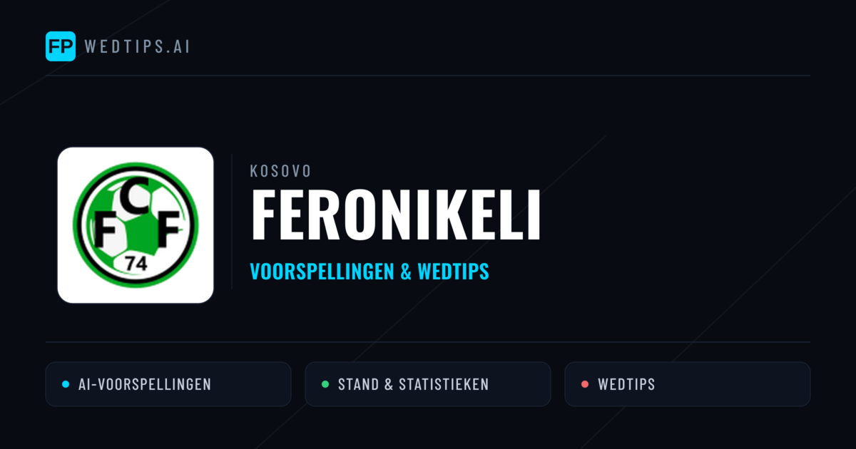 Feronikeli voorspellingen & statistieken