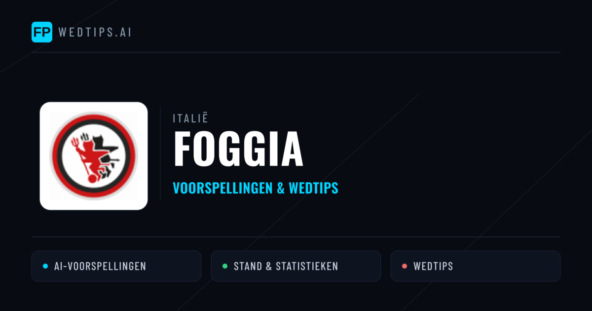 Foggia voorspellingen & statistieken