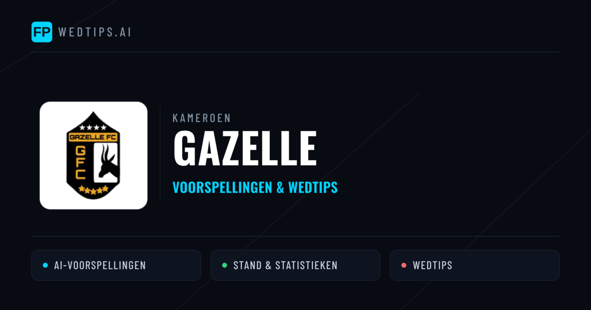 Gazelle voorspellingen & statistieken