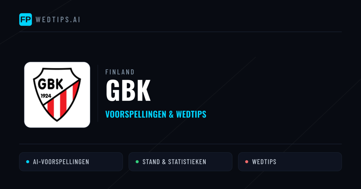 GBK voorspellingen & statistieken