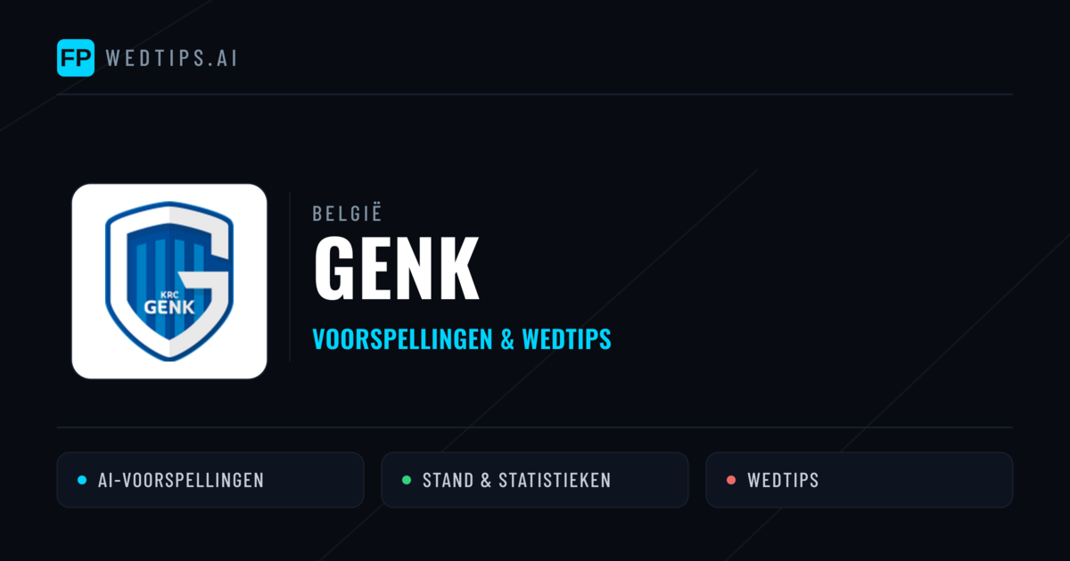 Genk voorspellingen & statistieken