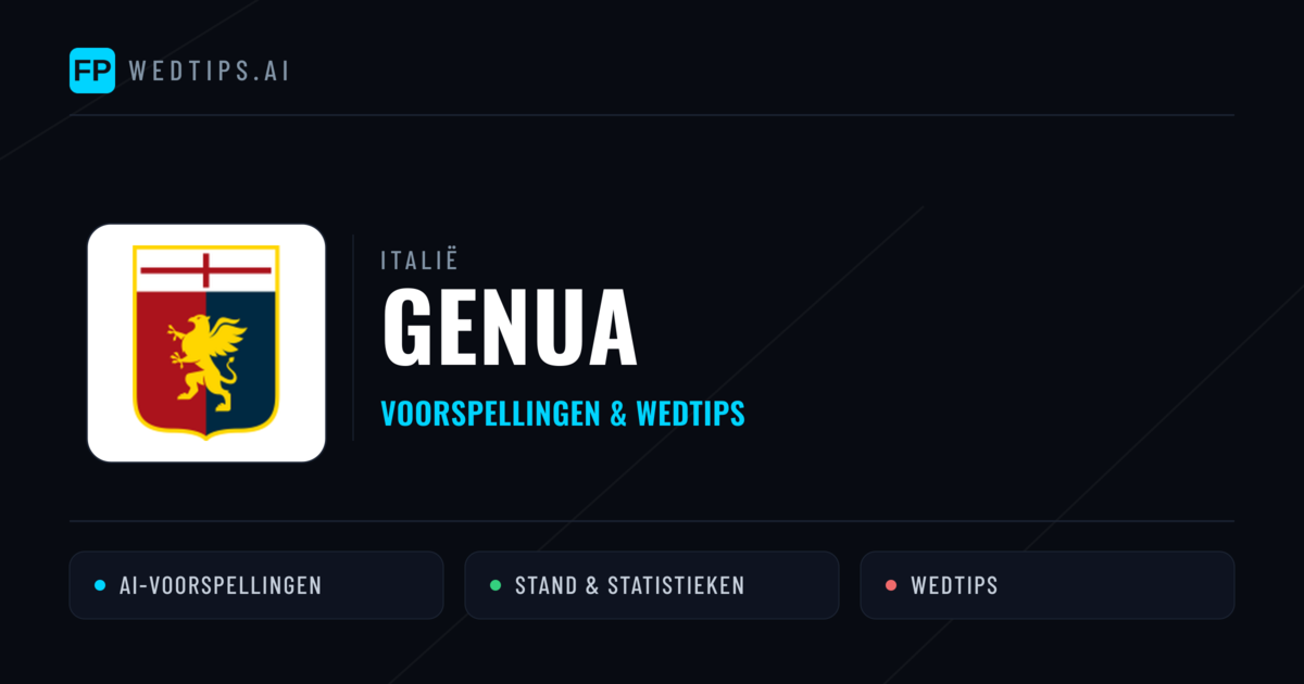 Genua voorspellingen & statistieken