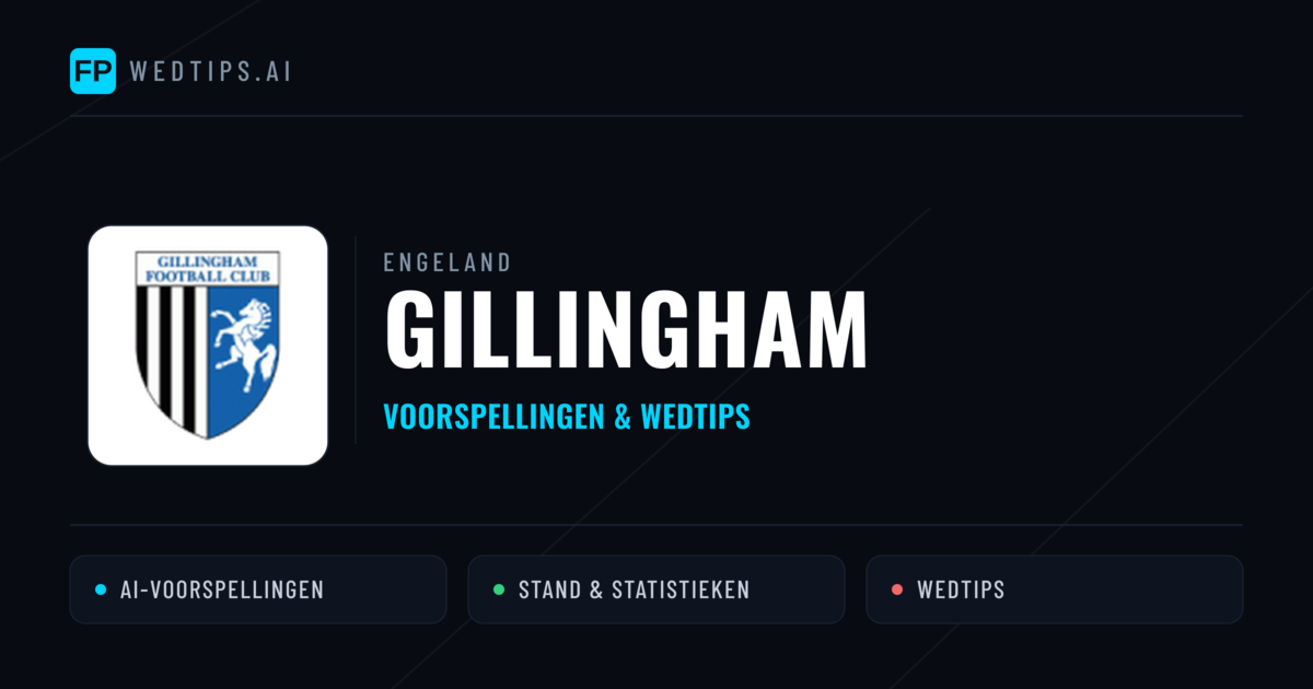 Gillingham voorspellingen & statistieken