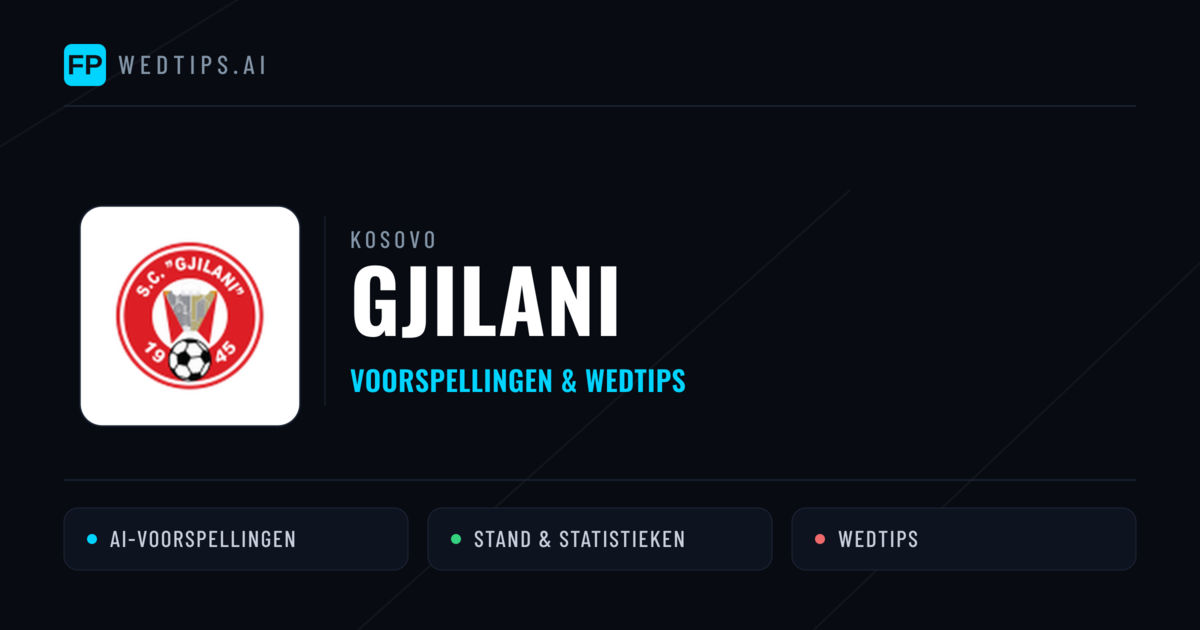 Gjilani voorspellingen & statistieken