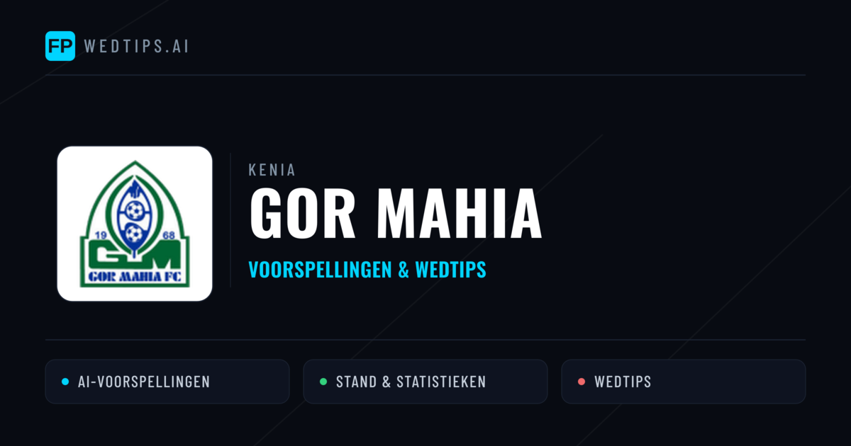 GOR Mahia voorspellingen & statistieken