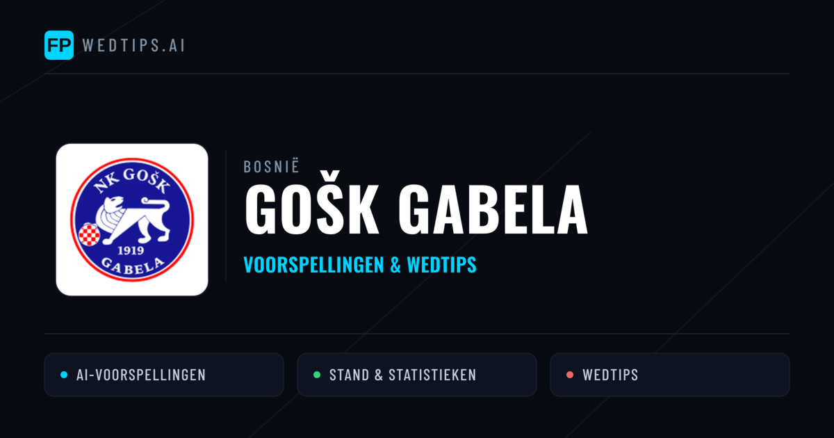 GOŠK Gabela voorspellingen & statistieken