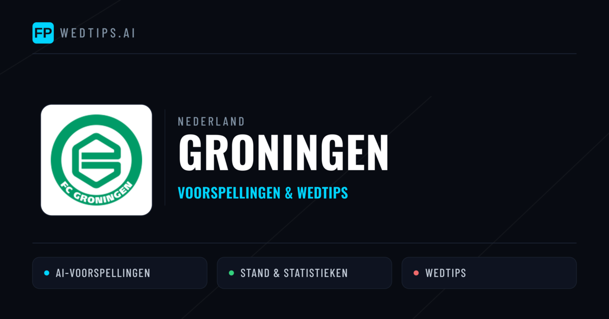 Groningen voorspellingen & statistieken