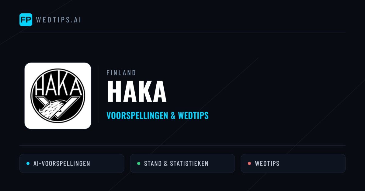 Haka voorspellingen & statistieken
