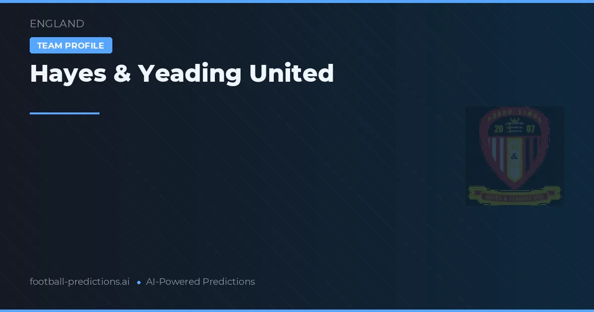 Hayes & Yeading United voorspellingen & statistieken