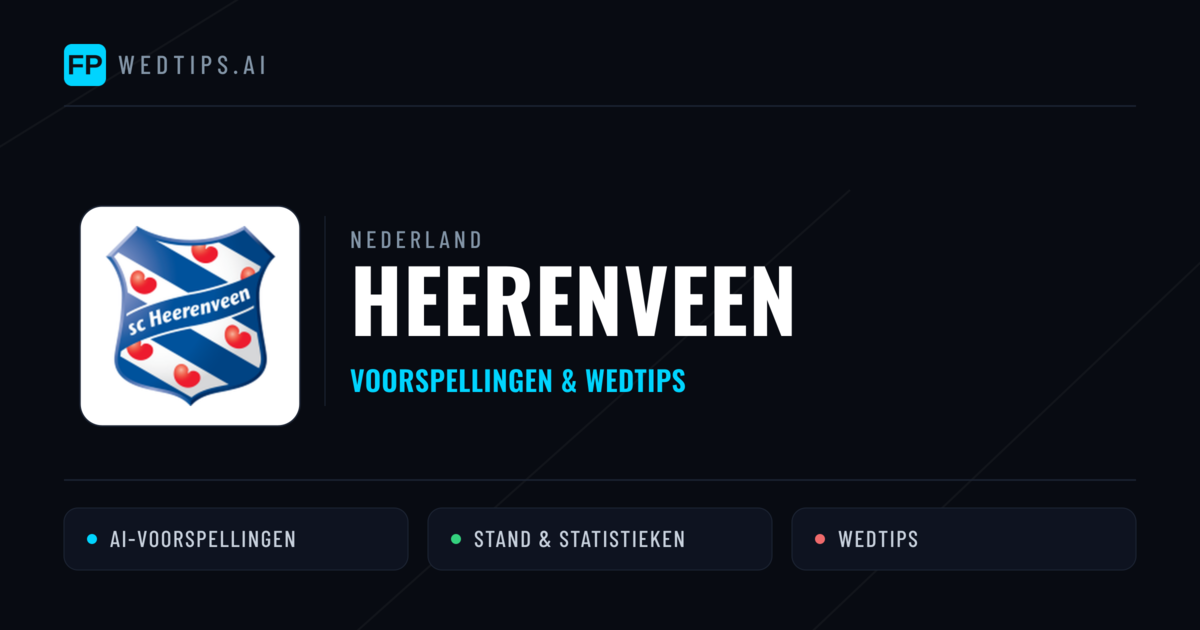 Heerenveen voorspellingen & statistieken